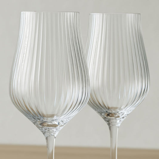 Jogo de 6 Taças de Cristal para Vinho 550ml Tulipa Optic