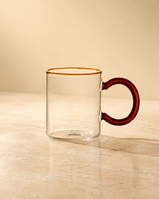 Caneca com Alça de Vidro Borossilicato 350 ml