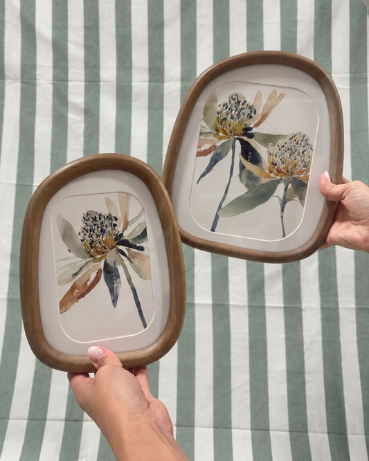 Porta Retrato Orgânico em Madeira e Vidro