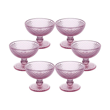 Jogo de 6 Taças Imperial Coupe para Coquetel em Vidro – Rosa