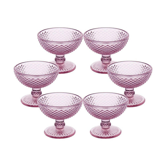 Jogo de 6 Taças Imperial Coupe para Coquetel em Vidro – Rosa