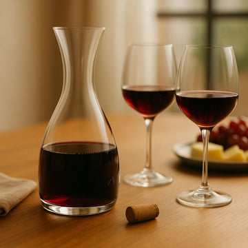 Conjunto de Decanter e Taças de Vinho de Cristal 5 Peças Bohemia