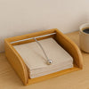 Porta Guardanapo de Bambu com Haste de Metal para Mesa