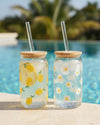 Copo Fresh com Canudo em Vidro  450ml