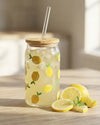 Copo Fresh com Canudo em Vidro  450ml