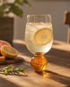 Taça de Vidro Bubble com Base em Esfera 400 ml