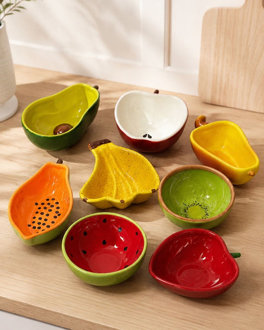 Kit 8 Bowls de Fruta de Cerâmica