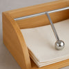 Porta Guardanapo de Bambu com Haste de Metal para Mesa