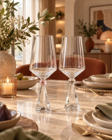 Taça de Vinho Verona em Cristal com Base Transparente 595 ml