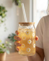 Copo Fresh com Canudo em Vidro  450ml