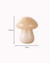 Cogumelo Decorativo em Vidro Bege