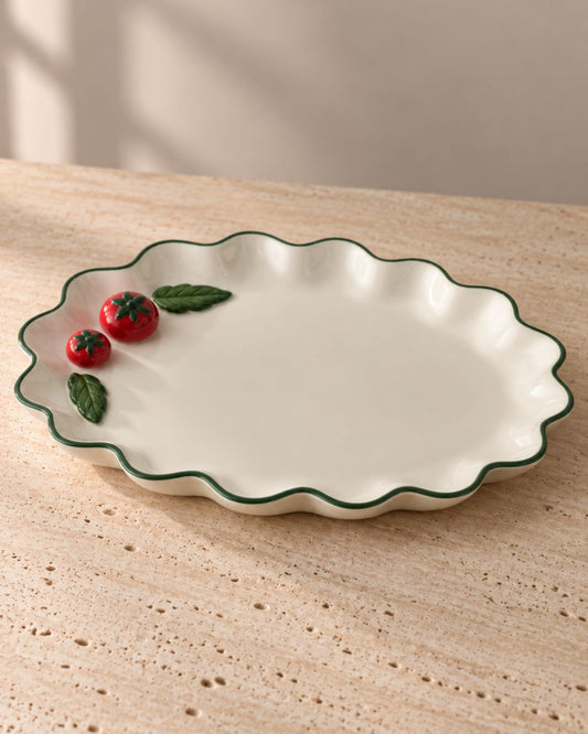 Travessa Tomato Oval em Porcelana