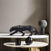 Escultura Decorativa de Pantera Preta em Polirresina 45 cm