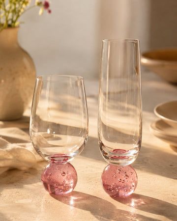Taça de Vidro Bubble com Base em Esfera 400 ml