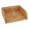 Porta Guardanapo de Bambu com Haste de Metal para Mesa
