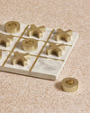 Jogo da Velha Decorativo Branco e Dourado