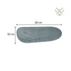 Bandeja Decorativa Orgânica de Polirresina Cinza 28 cm