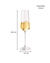 Jogo de Taças de Champanhe Sommelier 210ml