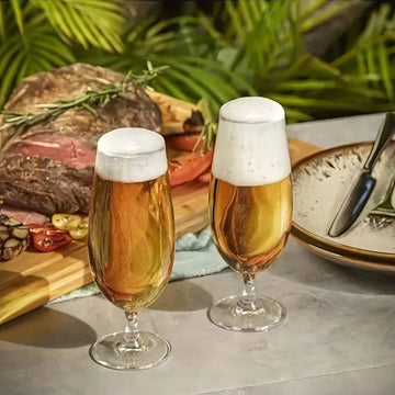 Taça de Cerveja de Cristal 4 Peças 360 ml Bohemia Bar Beer
