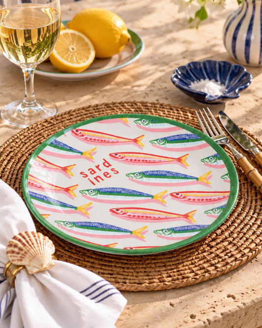 Prato de Sobremesa Sea Sardinha em Melamina 21 cm