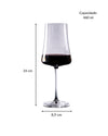 Jogo de Taças para vinho tinto Xtra em cristal ecologico 460ml A24cm